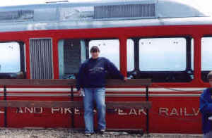 Melissa at the Manitou Springs - Pike's Peak Railway