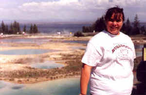 Melissa at the West Thumb Geyser Basin