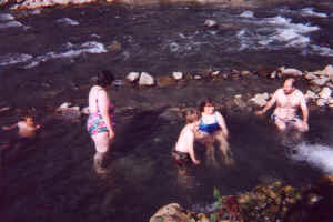 Bathing in the Boiling River