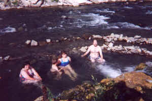 Bathing in the Boiling River